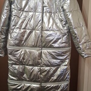 Women's Silver Puffer Coat